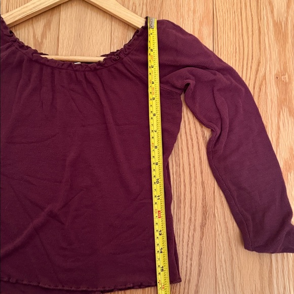 Garage Plum Ruffled Top - Picture 4 of 5